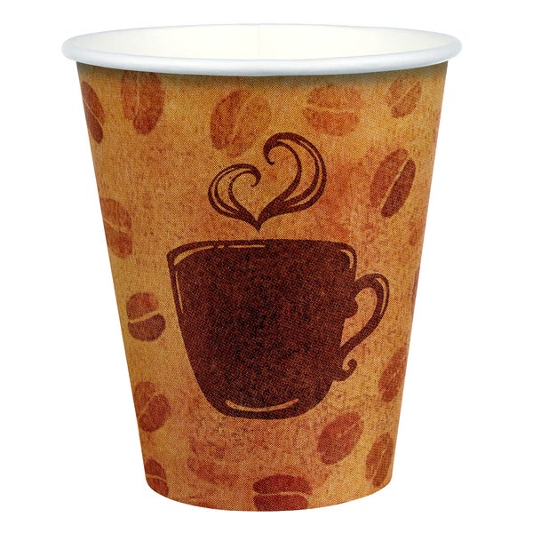 Café Express Single Wall 10-oz Hot Cups - 5 packs of 100  - Disposables, Restaurant Packaging and Take-Out Supplies - Canadian Distribution - Ships Free Within Canada on Orders Above CAD $199