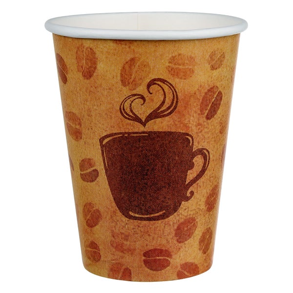 Café Express Single Wall 12-oz Hot Cups - 5 packs of 100  - Disposables, Restaurant Packaging and Take-Out Supplies - Canadian Distribution - Ships Free Within Canada on Orders Above CAD $199
