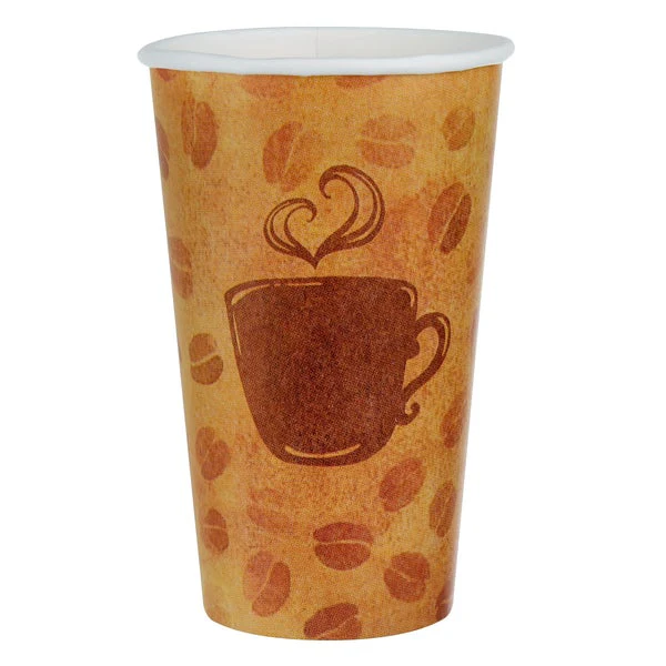 Café Express Single Wall 16-oz Hot Cups - 5 packs of 100  - Disposables, Restaurant Packaging and Take-Out Supplies - Canadian Distribution - Ships Free Within Canada on Orders Above CAD $199 - Image 2