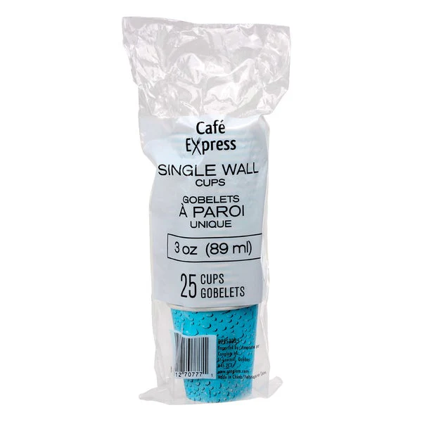 Café Express Single Wall 3-oz Water Cups - 5 packs of 100  - Disposables, Restaurant Packaging and Take-Out Supplies - Canadian Distribution - Ships Free Within Canada on Orders Above CAD $199