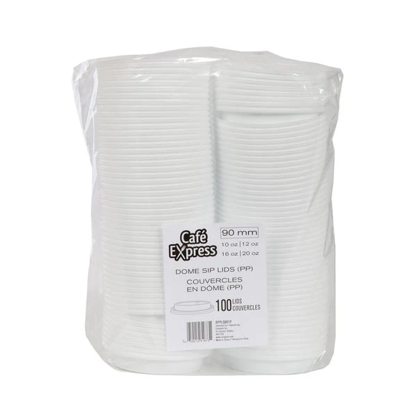 Café Express Sip Lid 90mm - 5 packs of 100  - Disposables, Restaurant Packaging and Take-Out Supplies - Canadian Distribution - Ships Free Within Canada on Orders Above CAD $199