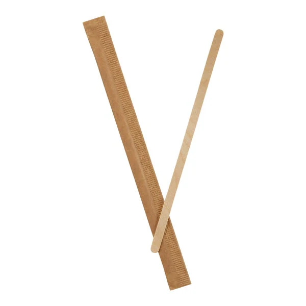 Cafe Express Wrapped Wooden Coffee Stir Stick 5.5" - Pack of 5000  - Disposables, Restaurant Packaging and Take-Out Supplies - Canadian Distribution - Ships Free Within Canada on Orders Above CAD $199