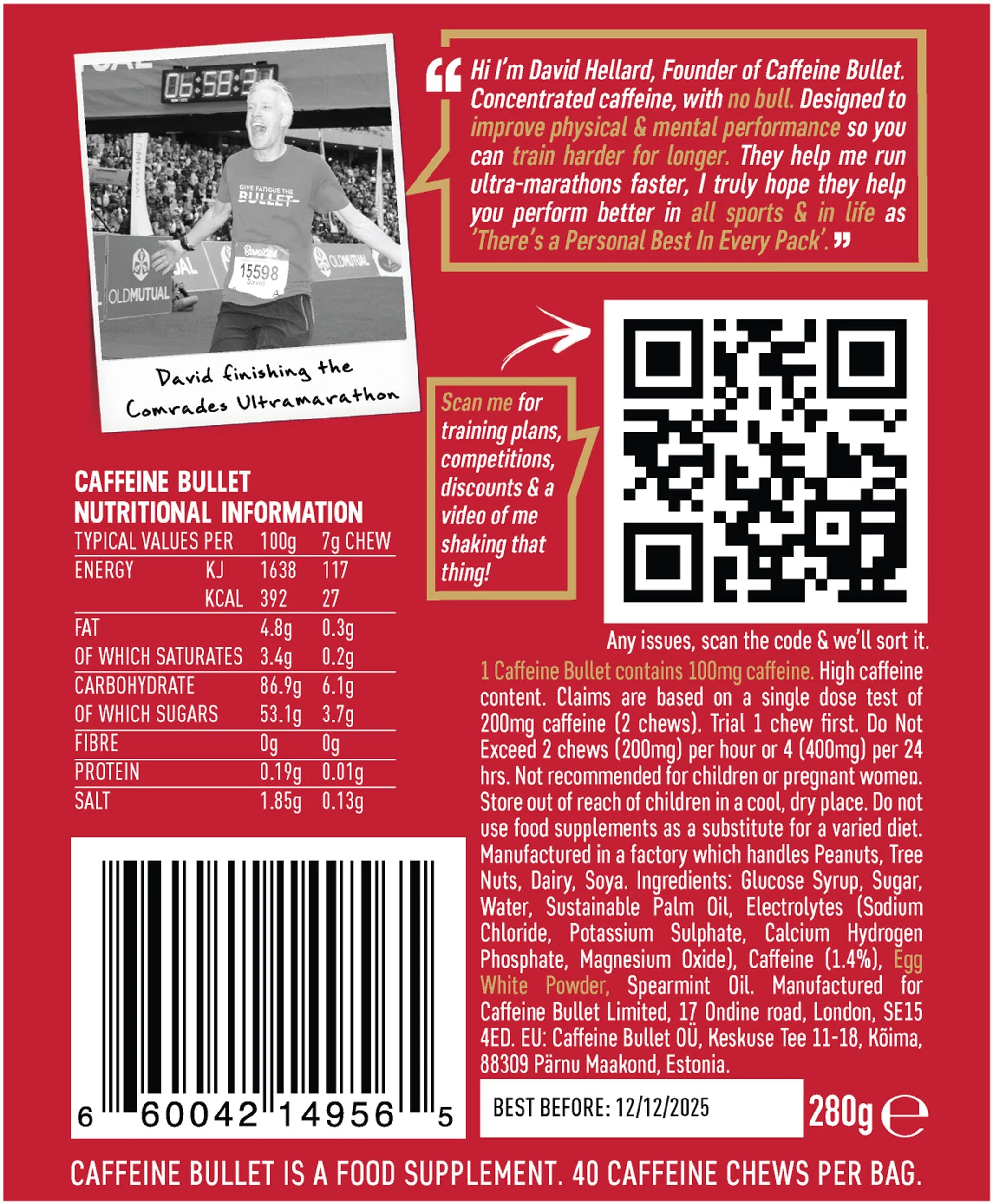 Caffeine Bullet – Energy Chews – Mint – 40 Count – 100mg Caffeine Each - Canadian Distribution - Ships Free Within Canada on Orders Above CAD $199 - Image 8