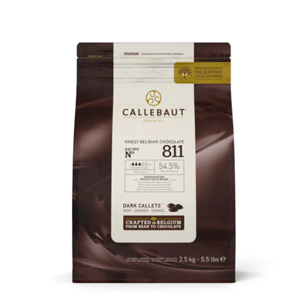 CALLEBAUT - Dark Chocolate Callets - Couvertures - 811 - 2.5kg bag - Case 8 x 2.5kg - Barry Callebaut Canadian Distribution - Ships Free Within Canada on Orders Above CAD $199 - Image 5