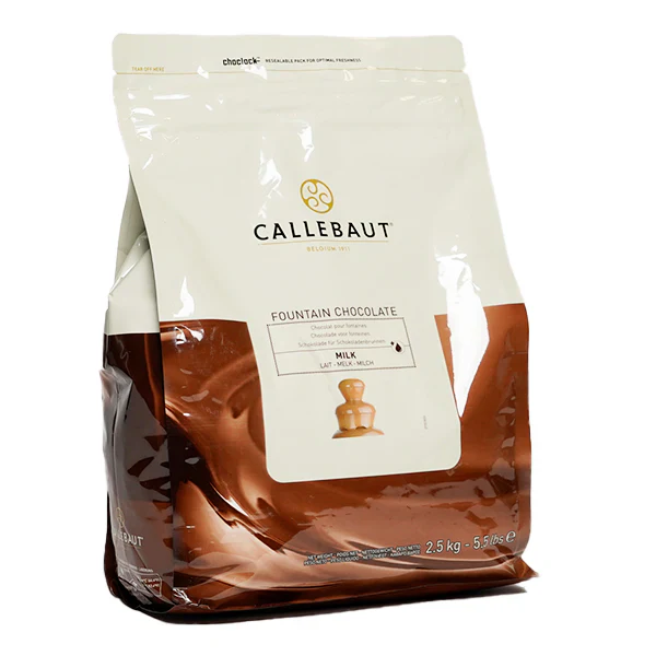 Callebaut Milk Chocolate for fountains (Box of 8x2.5KG) - 37.8% - Ships Free Within Canada on Orders Above CAD $199