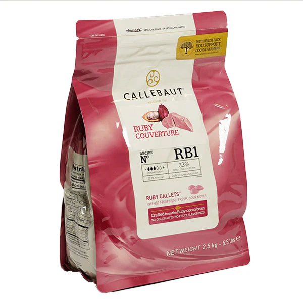 Callebaut RB1 - Ruby Couverture Chocolate Callets - 2.5KG - Case of 4 x 2.5 KG - Barry Callebaut Canadian Distribution - Ships Free Within Canada on Orders Above CAD $199 - Image 5