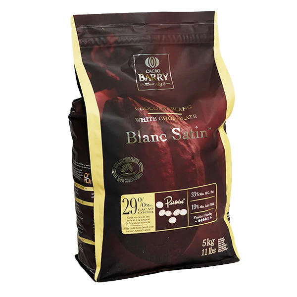 CALLEBAUT -  WHITE SATIN 29.2% 5KG - Barry Callebaut Canadian Distribution - Ships Free Within Canada on Orders Above CAD $199