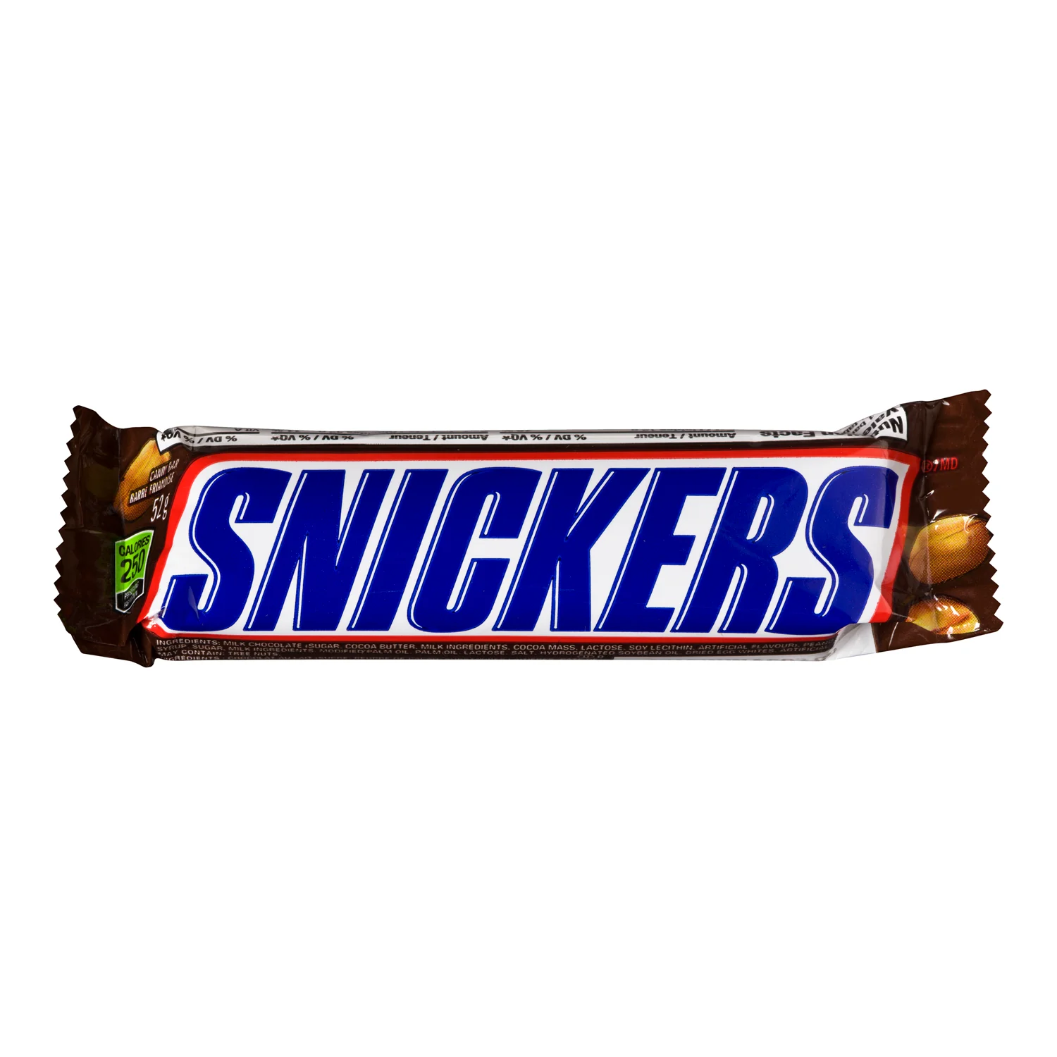 Candy Bar Snickers Peanut - 384 count (Case = 48 count) - Snicker - Restaurant and Foodservice Ingredients - Canadian Distribution - Ships Free Within Canada on Orders Above CAD $199