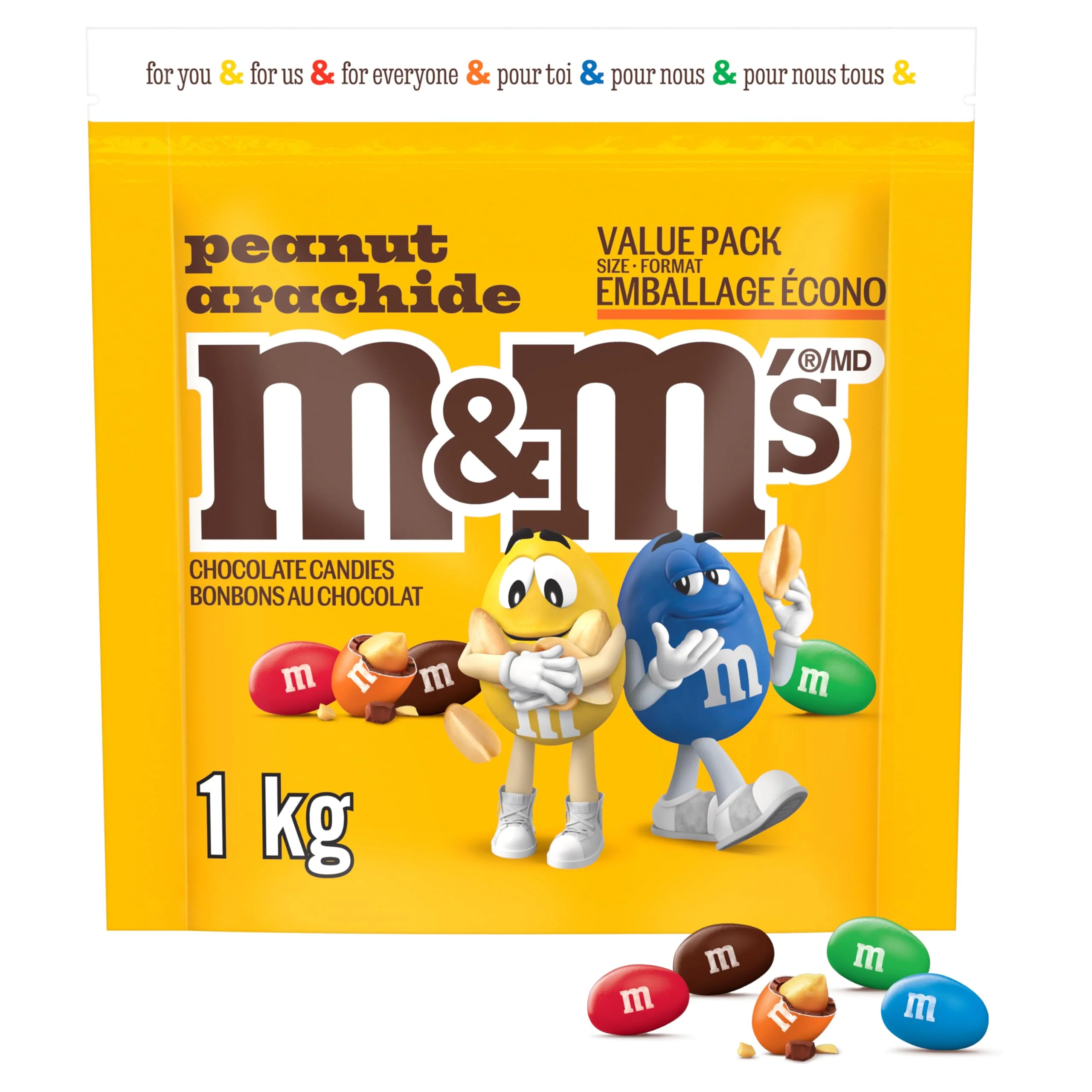 Candy Chocolate Peanut - 1 x 11.3 kg - M&m - Restaurant and Foodservice Ingredients - Canadian Distribution - Ships Free Within Canada on Orders Above CAD $199