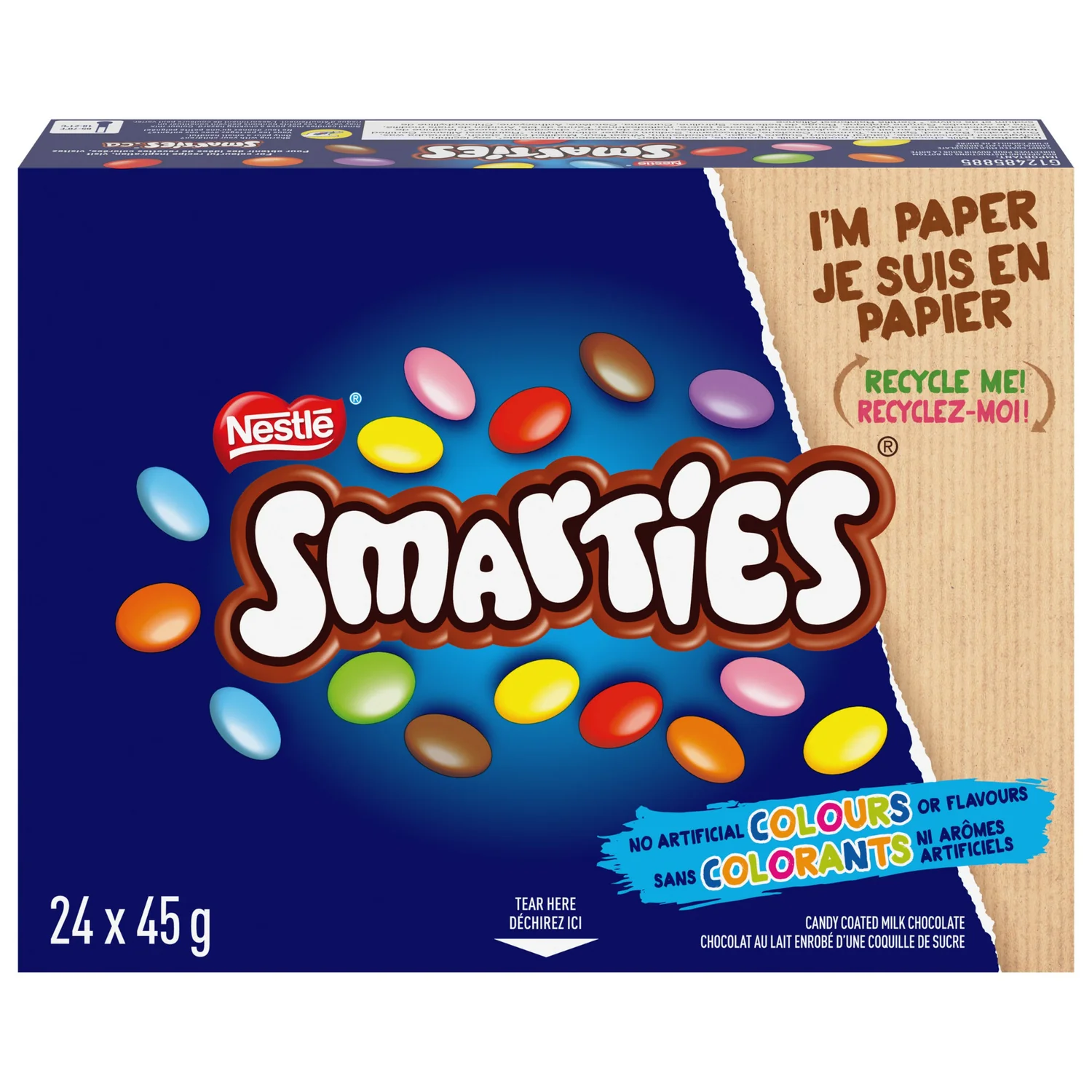 Candy Chocolate Smarties Regular 8x24 - 8 x 24 count - Smarties - Restaurant and Foodservice Ingredients - Canadian Distribution - Ships Free Within Canada on Orders Above CAD $199