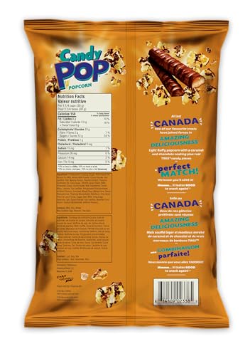 Candy Pop Snax Twix-Inspired Popcorn Snack | 2 x Ready-to-Eat Popped Corn - Canadian Distribution - Ships Free Within Canada on Orders Above CAD $199 - Image 2