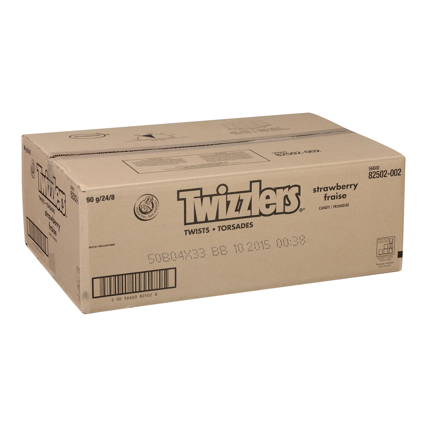 Candy Strawberry Twizzler - 192 x 90 g (Case = 24 x 90 g) - Twizzler - Restaurant and Foodservice Ingredients - Canadian Distribution - Ships Free Within Canada on Orders Above CAD $199 - Image 2