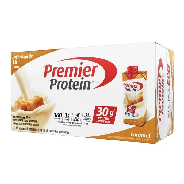 Caramel Shake - 18 × 325 mL - Premier Protein - Health and Wellness - Canadian Distribution - Ships Free Within Canada on Orders Above CAD $199 - Image 2