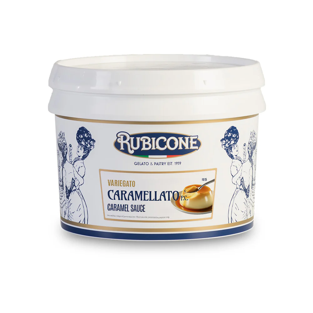 "PRE-ORDER" Caramel Sundae Dessert Topping - Case of 2 x 3 KG Buckets - Caramel Sauce Variegate - Rubicone Canada - Ships Free Within Canada on Orders Above CAD $199 - Image 2
