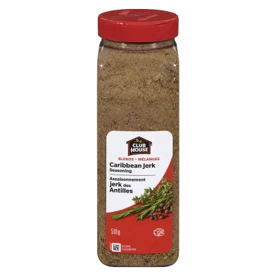 Caribbean Jerk Seasoning - Spices and Seasonings - Clubhouse - 510gr. Jar - Case 12 x 510gr. Jars - Canadian Distributor and Supplier - Ships Free Within Canada on Orders Above CAD $199
