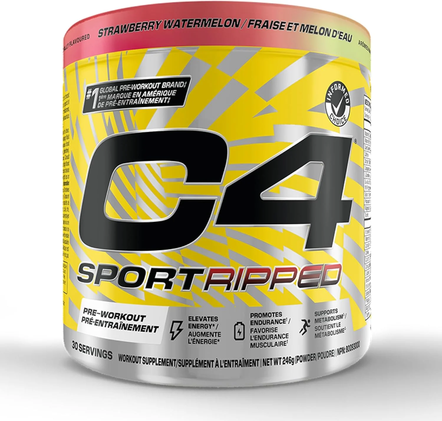 Cellucor – C4 Sport Ripped Pre Workout – Strawberry Watermelon – 30 Servings – Ships Free Within Canada on Orders Above CAD $199