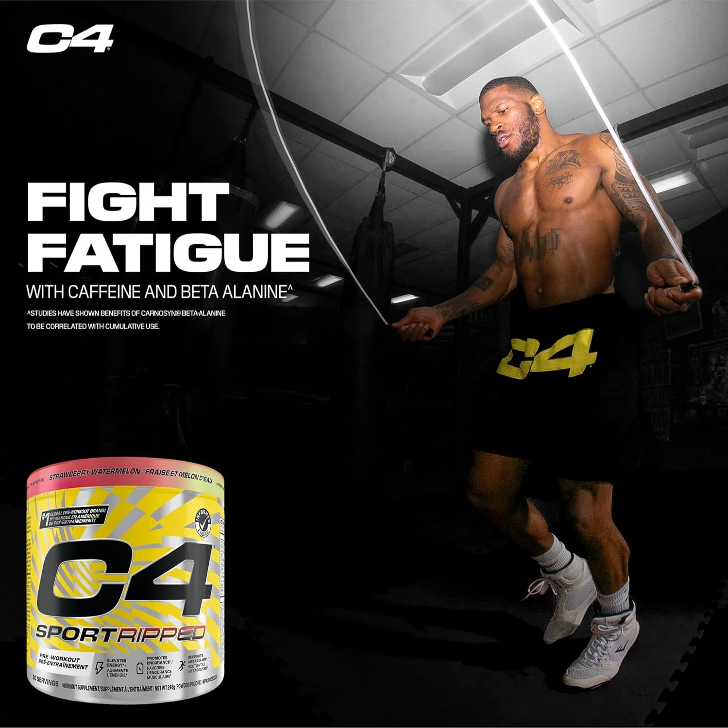 Cellucor – C4 Sport Ripped Pre Workout – Strawberry Watermelon – 30 Servings – Ships Free Within Canada on Orders Above CAD $199 - Image 4