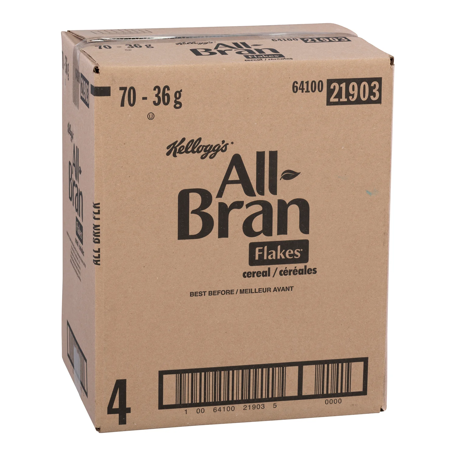 Cereal Bran Flakes - 70 x 36 g - Kellogg's - Restaurant and Foodservice Ingredients - Canadian Distribution - Ships Free Within Canada on Orders Above CAD $199 - Image 2