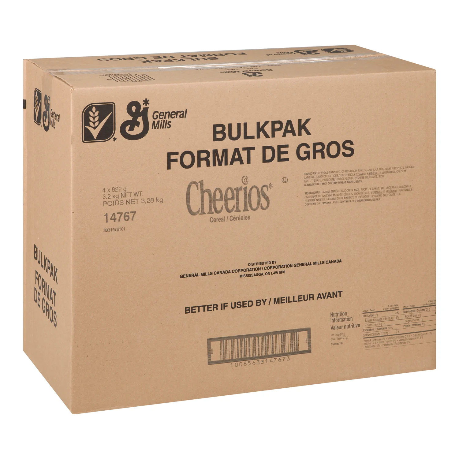 Cereal Cheerio - 4 x 822 g - General Mills - Restaurant and Foodservice Ingredients - Canadian Distribution - Ships Free Within Canada on Orders Above CAD $199 - Image 3