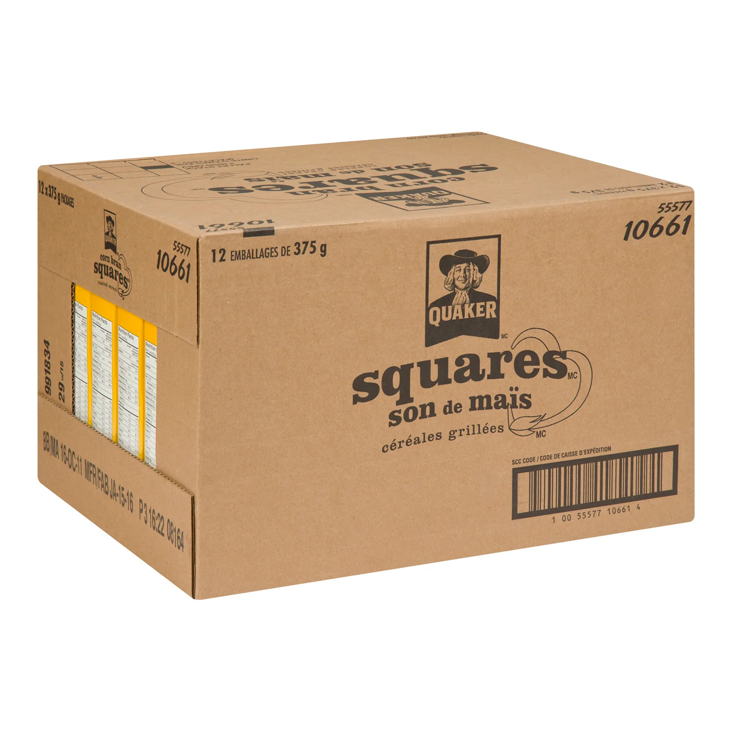 Cereal Corn Bran Square - 12 x 375 g - Quaker - Restaurant and Foodservice Ingredients - Canadian Distribution - Ships Free Within Canada on Orders Above CAD $199 - Image 3