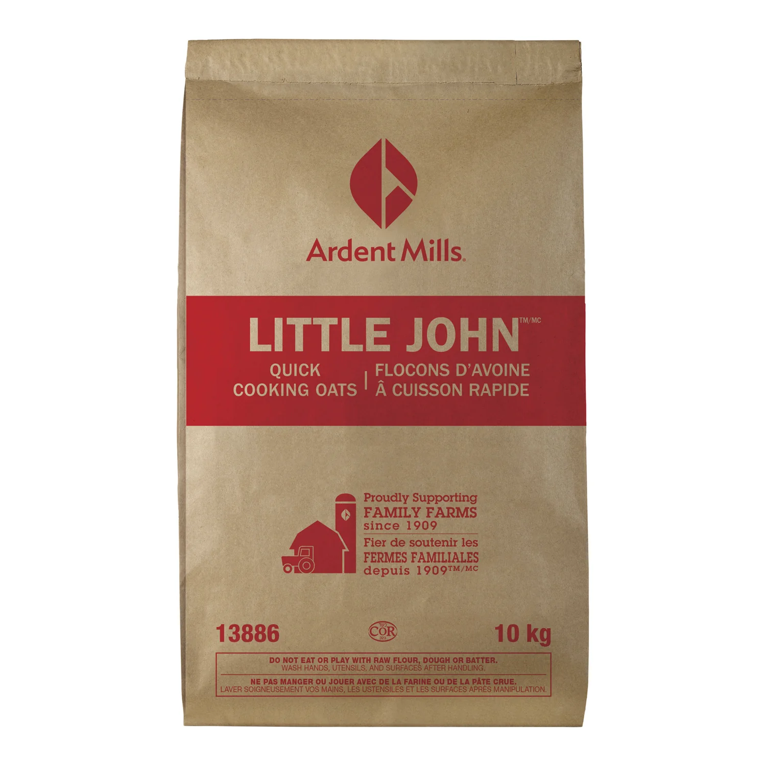 Cereal Oat Quick Little John - 1 x 10 kg - Ardent Mills Fl - Restaurant and Foodservice Ingredients - Canadian Distribution - Ships Free Within Canada on Orders Above CAD $199