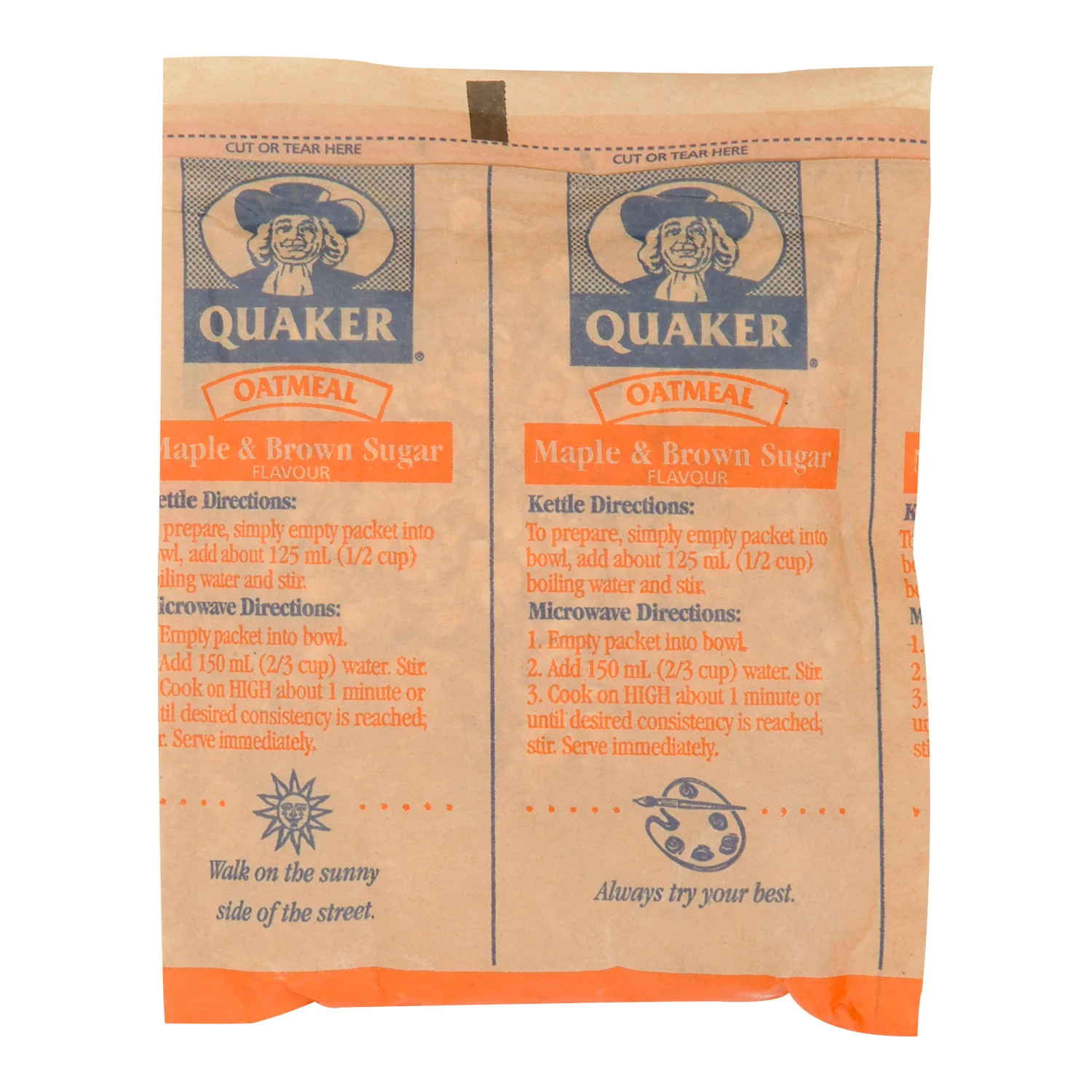 Cereal Oatmeal Maple Brown Sugar - 80 x 47 g - Quaker - Restaurant and Foodservice Ingredients - Canadian Distribution - Ships Free Within Canada on Orders Above CAD $199