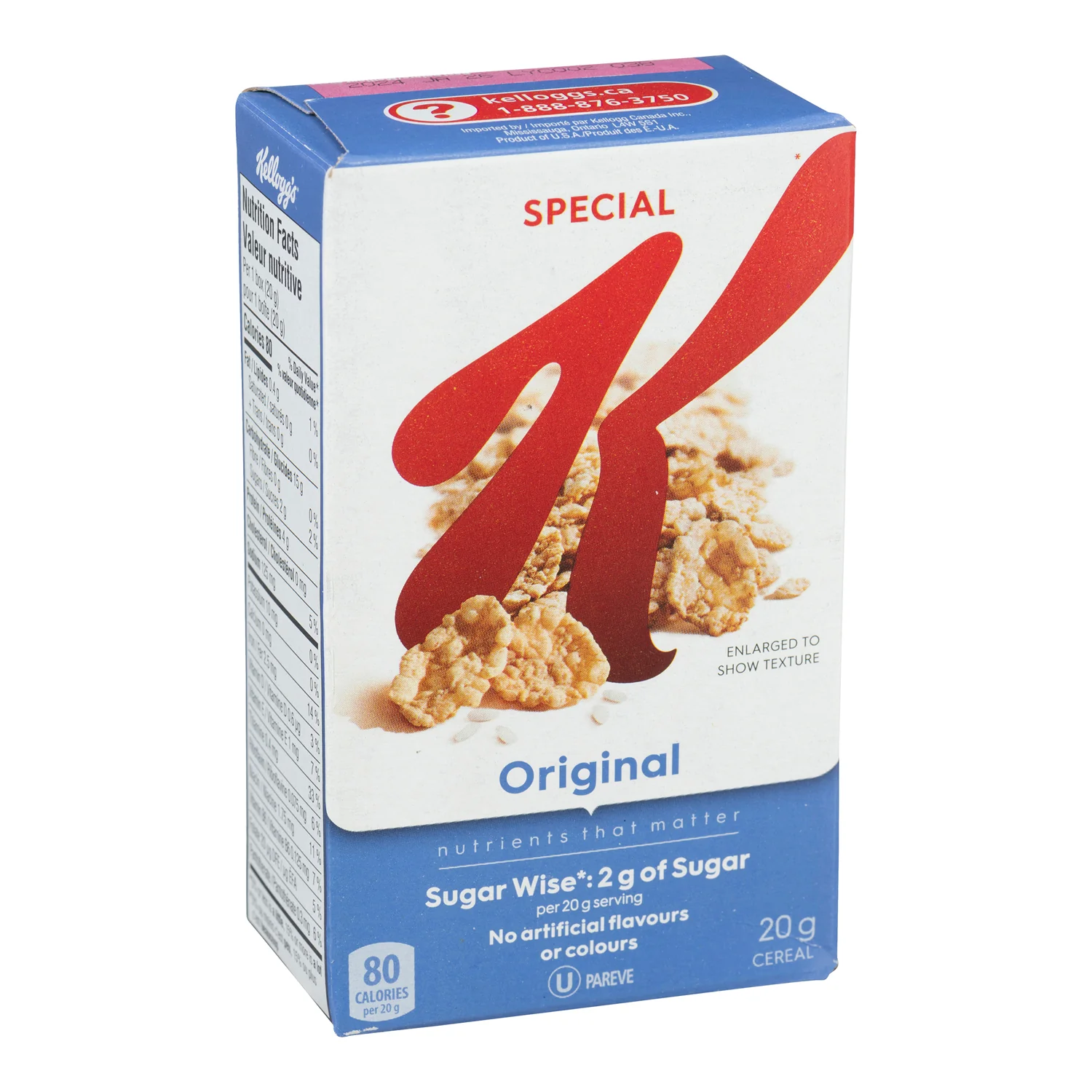 Cereal Special K Individual Boxes - 70 x 20 g - Kellogg's - Restaurant and Foodservice Ingredients - Canadian Distribution - Ships Free Within Canada on Orders Above CAD $199