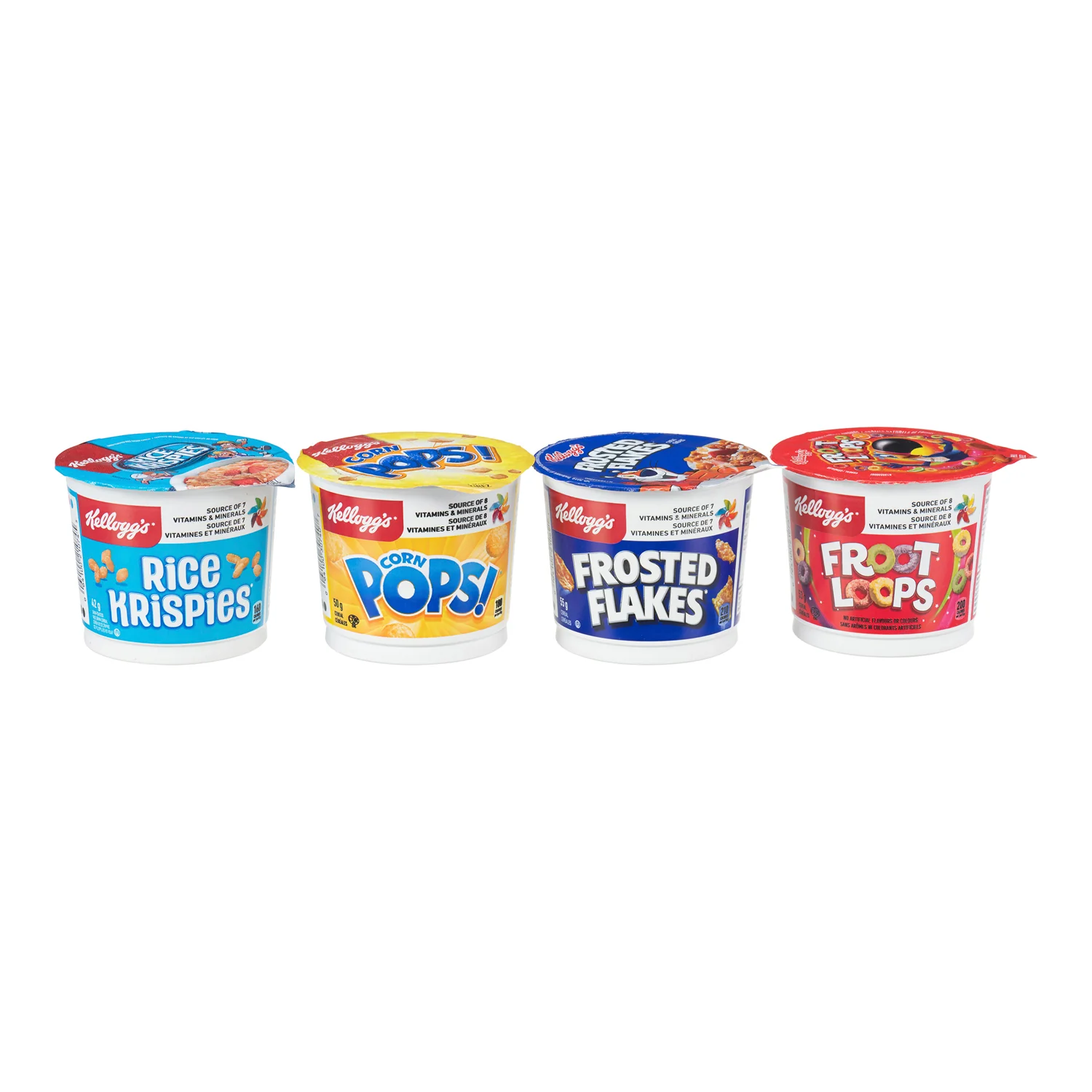 Cereal Variety Pack In Cup - 60 x 51 g - Kellogg's - Restaurant and Foodservice Ingredients - Canadian Distribution - Ships Free Within Canada on Orders Above CAD $199