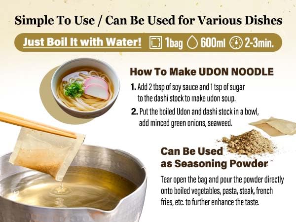 Chaganju – Authentic Japanese Dashi – Umami Soup Stock – 15 Packets - Canadian Distribution - Ships Free Within Canada on Orders Above CAD $199 - Image 2