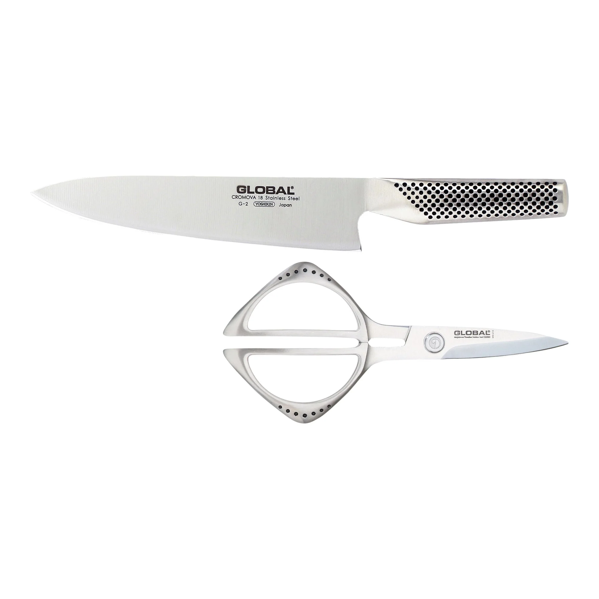 Chef Knife and Kitchen Shear Set - Global - Restaurant Equipment and Smallwares - Canadian Distribution