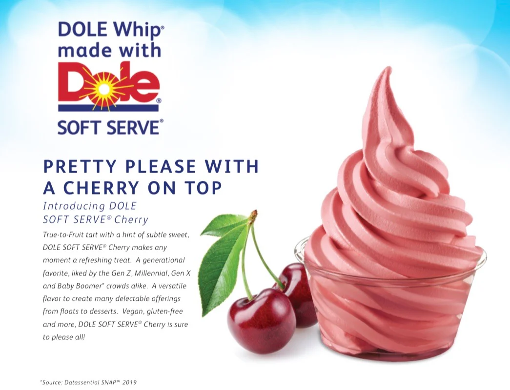 Dole Cherry Soft Serve Mix - 4.4 Lbs. Bag - Case (4 X 4.4lb Bags) - Canadian Distribution - Ships Free Within Canada on Orders Above CAD $199 - Image 4