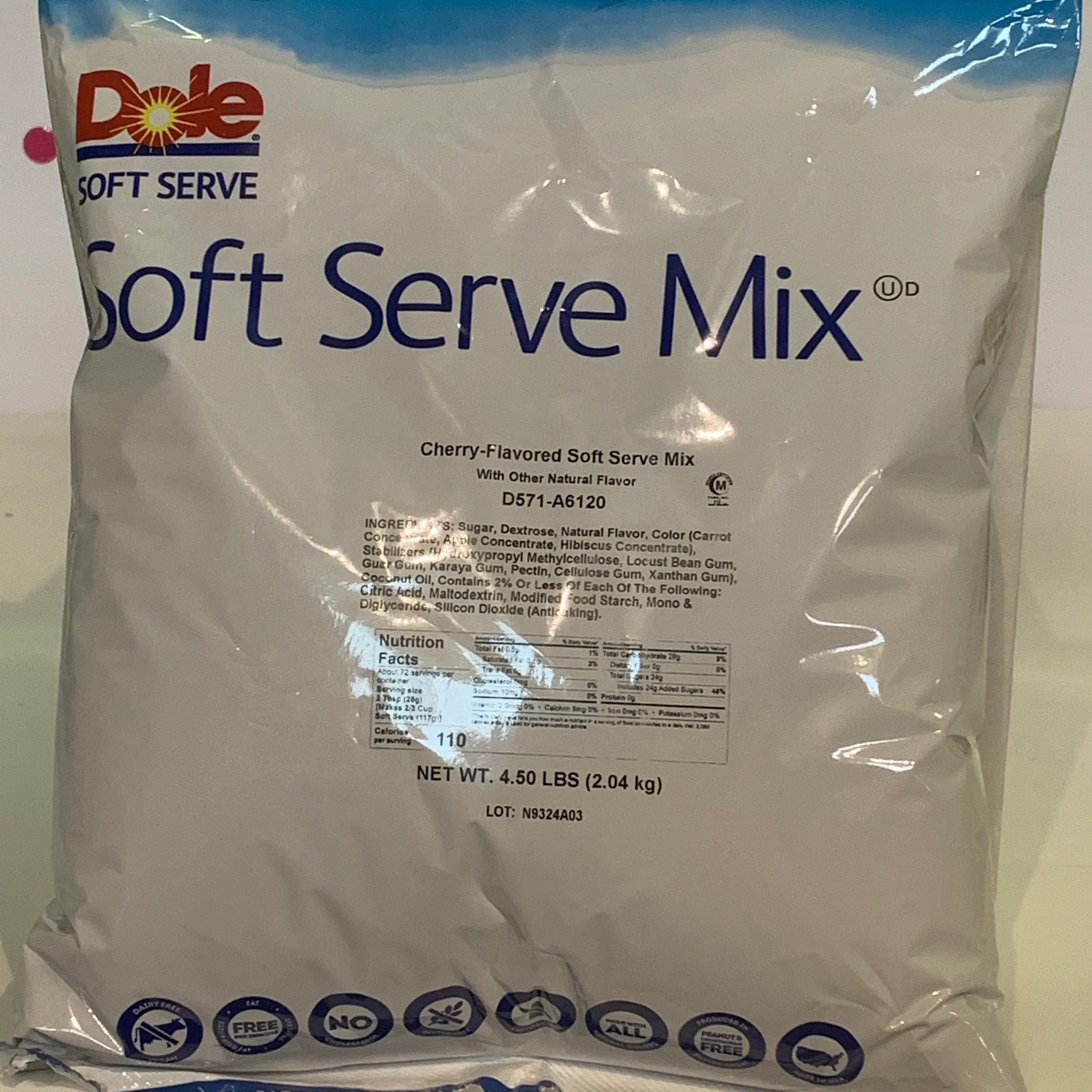 Dole Cherry Soft Serve Mix - 4.4 Lbs. Bag - Case (4 X 4.4lb Bags) - Canadian Distribution - Ships Free Within Canada on Orders Above CAD $199 - Image 8