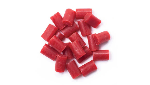 Cherry Twizzlers Nibs - 22 LB Box - Premium Ice Cream and Dessert Toppings, Mix-Ins and Inclusions - Ships Free Within Canada on Orders Above CAD $199