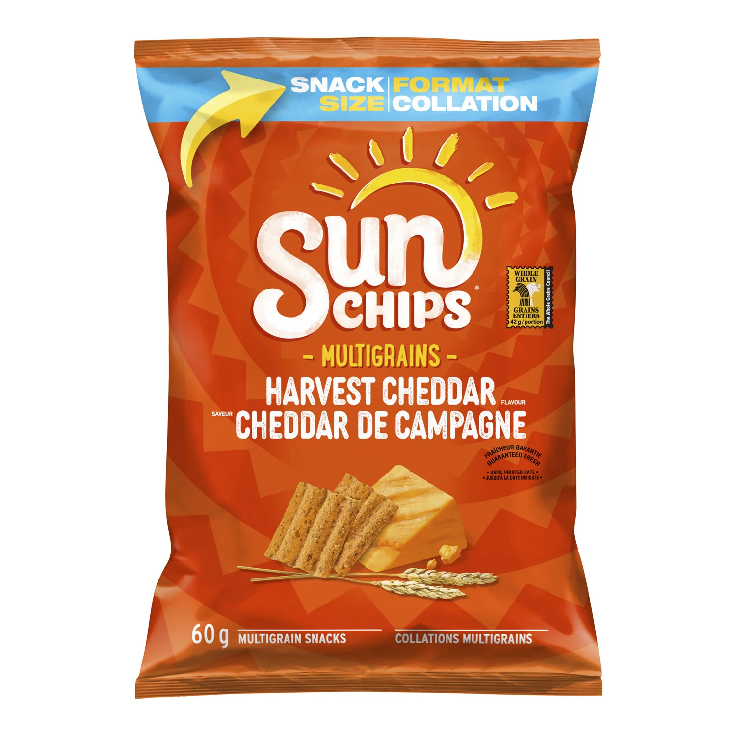 Chip Cheese Cheddar SunChip Harvest - 32 x 60 g - Sunchip - Restaurant and Foodservice Ingredients - Canadian Distribution - Ships Free Within Canada on Orders Above CAD $199