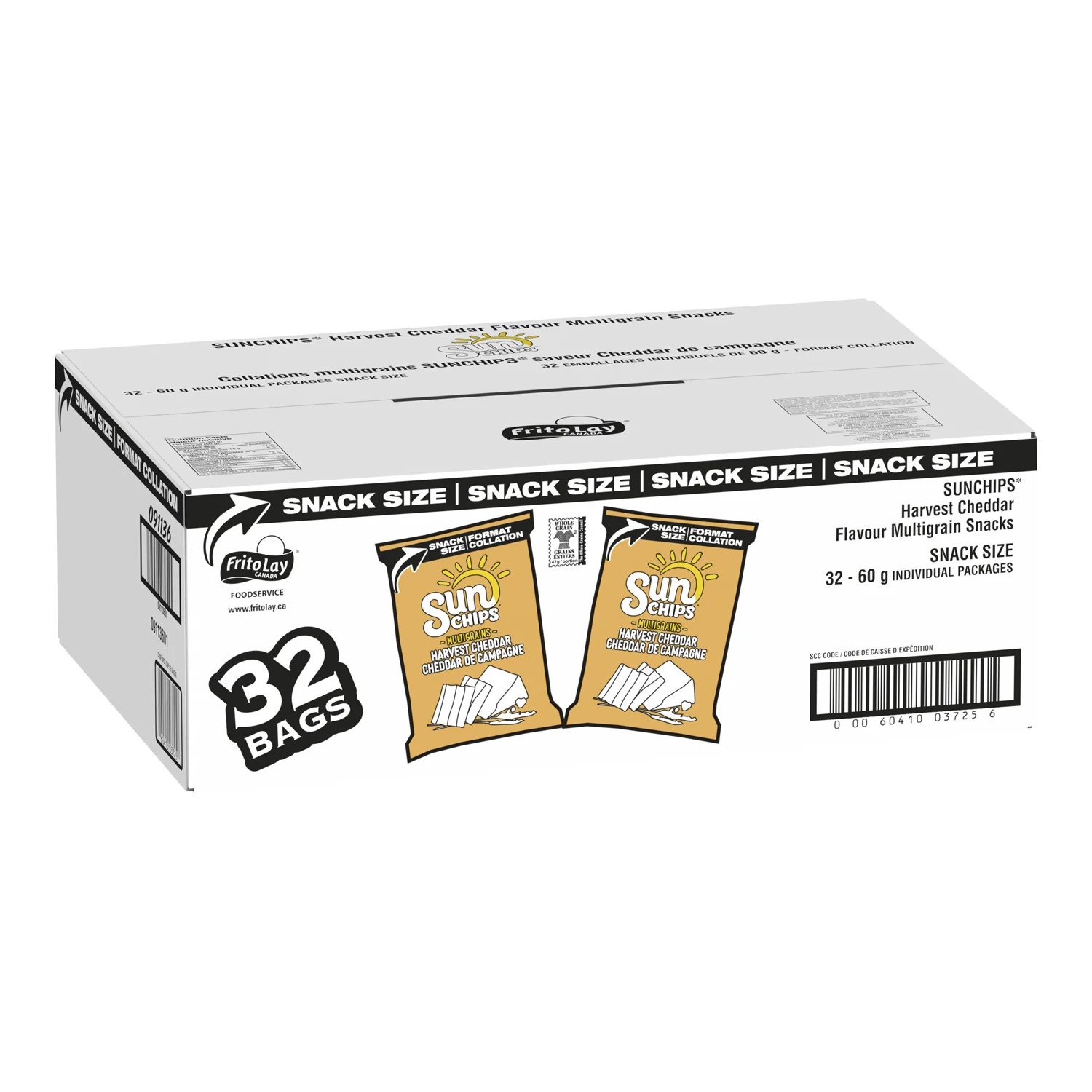 Chip Cheese Cheddar SunChip Harvest - 32 x 60 g - Sunchip - Restaurant and Foodservice Ingredients - Canadian Distribution - Ships Free Within Canada on Orders Above CAD $199 - Image 2