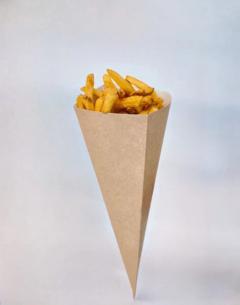 Chip Cone PLA Lined - 20.5/25 oz - 500cs - Disposable Take Away Food Packaging - Canadian Distribution - Image 2