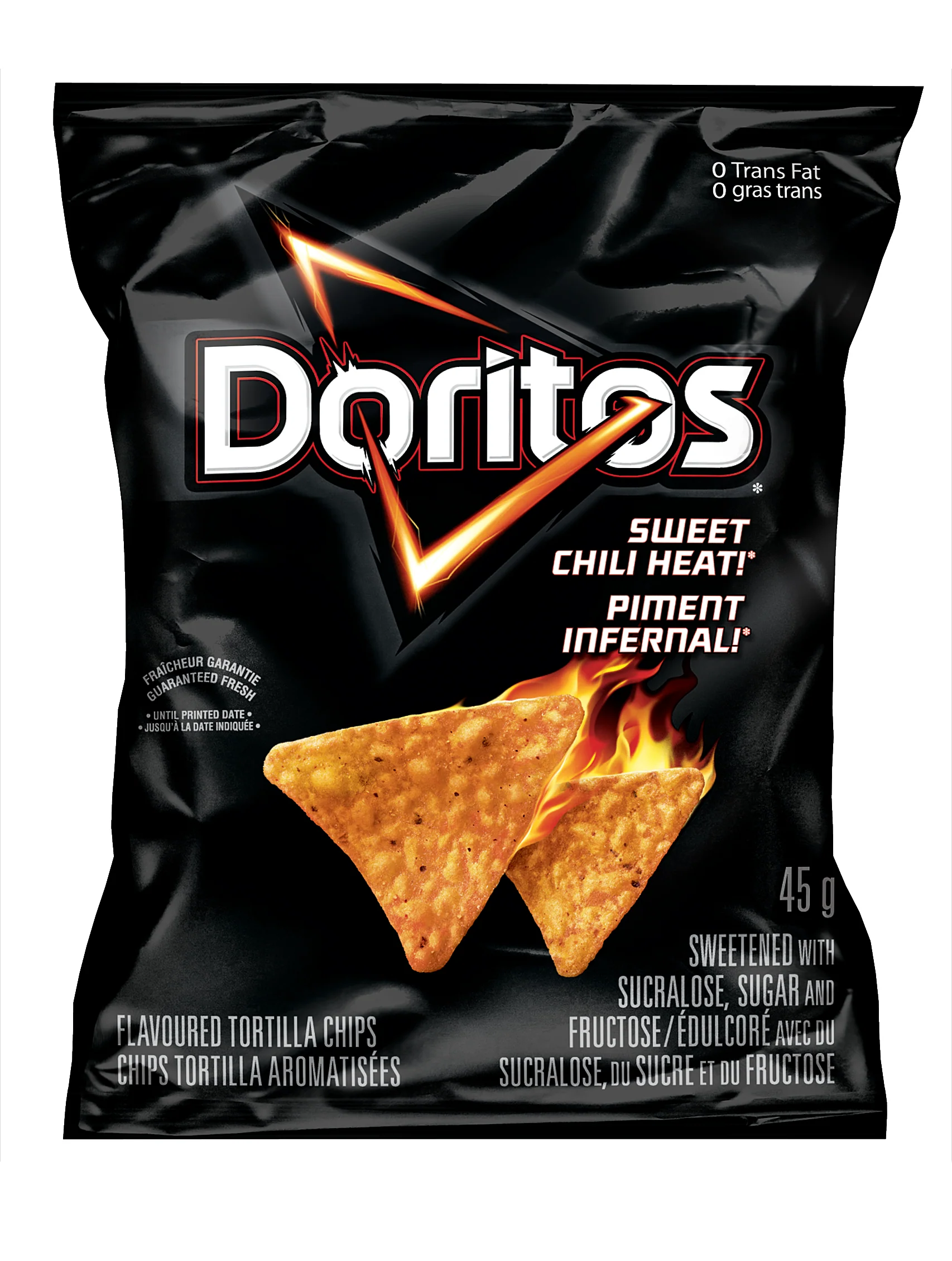 Chip Nacho Sweet Chili Hot - 48 x 45 g - Doritos - Restaurant and Foodservice Ingredients - Canadian Distribution - Ships Free Within Canada on Orders Above CAD $199