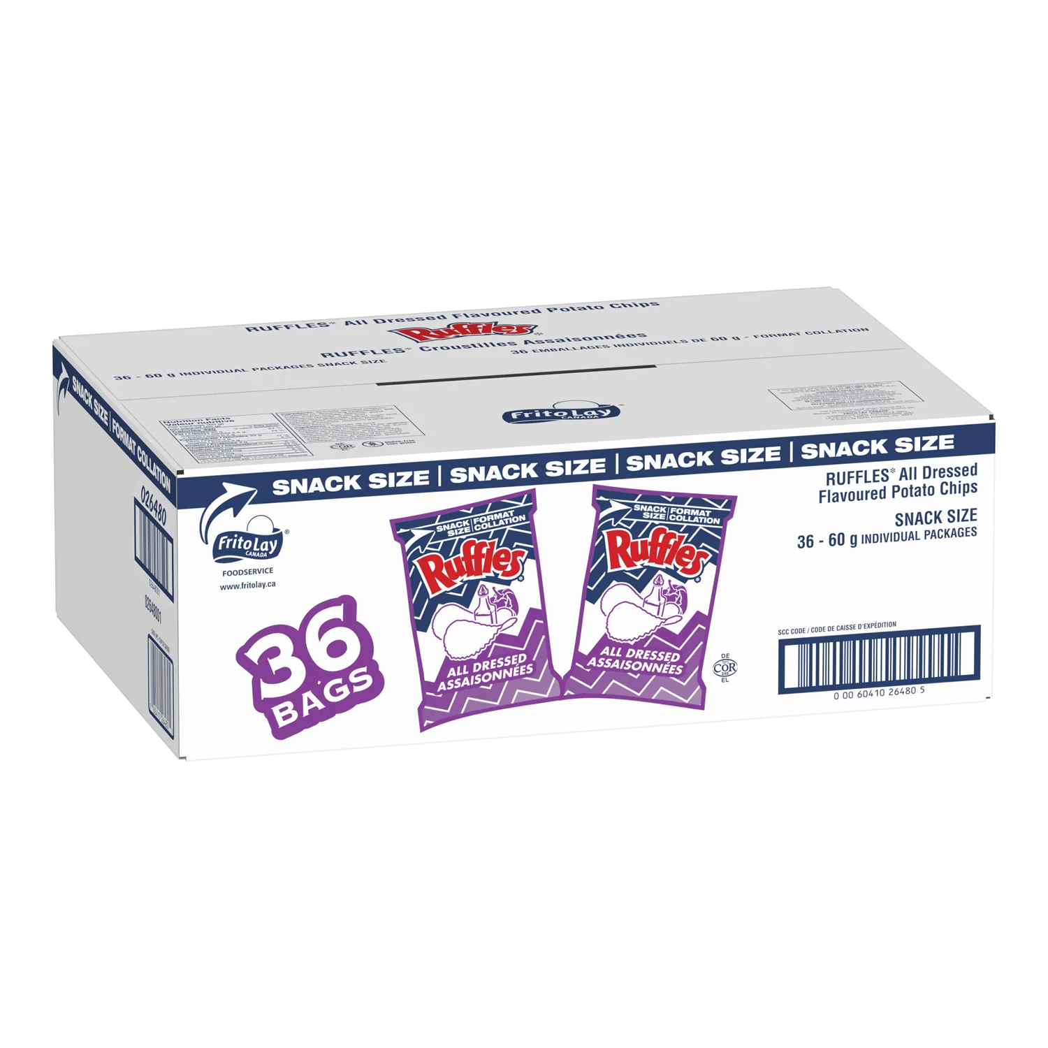 Chip Potato All Dressed - 36 x 60 g - Ruffles - Restaurant and Foodservice Ingredients - Canadian Distribution - Ships Free Within Canada on Orders Above CAD $199 - Image 2