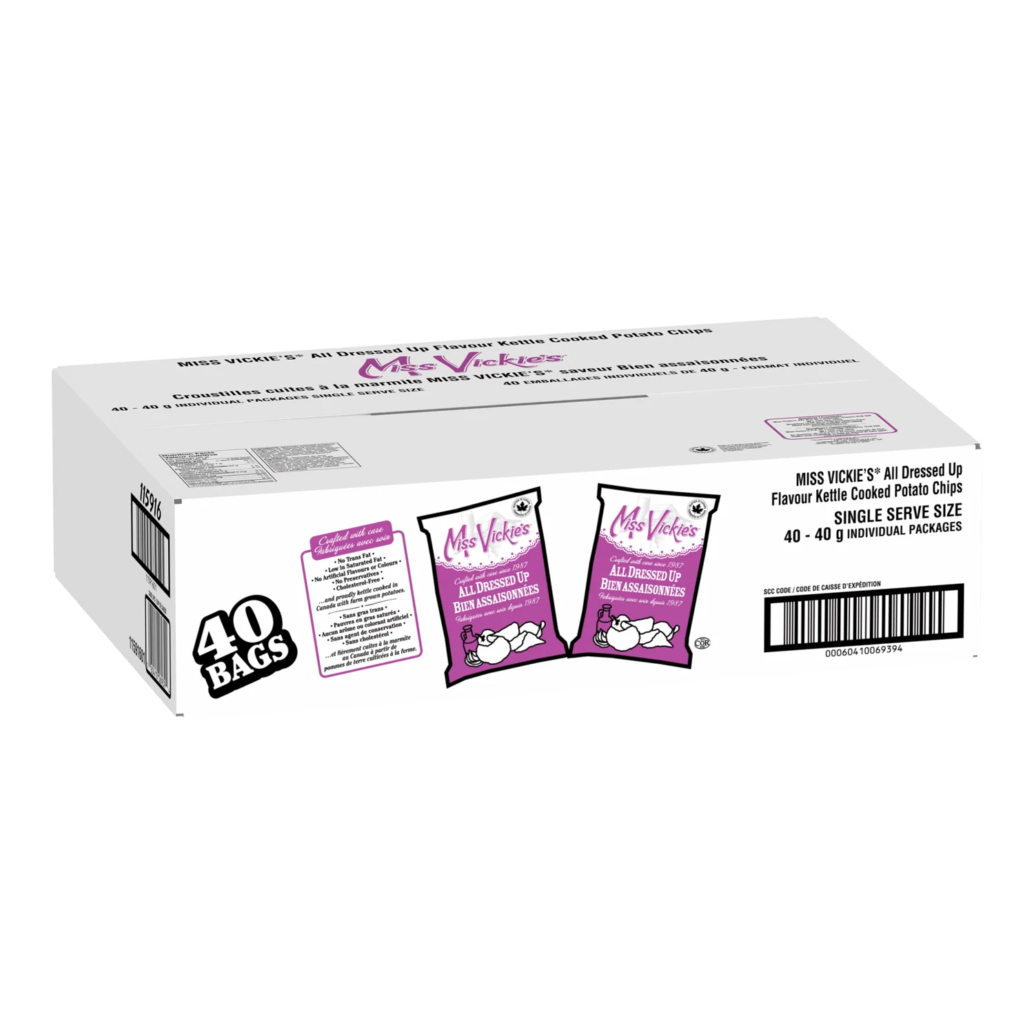 Chip Potato All Dressed - 40 x 40 g - Miss Vickie's - Restaurant and Foodservice Ingredients - Canadian Distribution - Ships Free Within Canada on Orders Above CAD $199 - Image 2