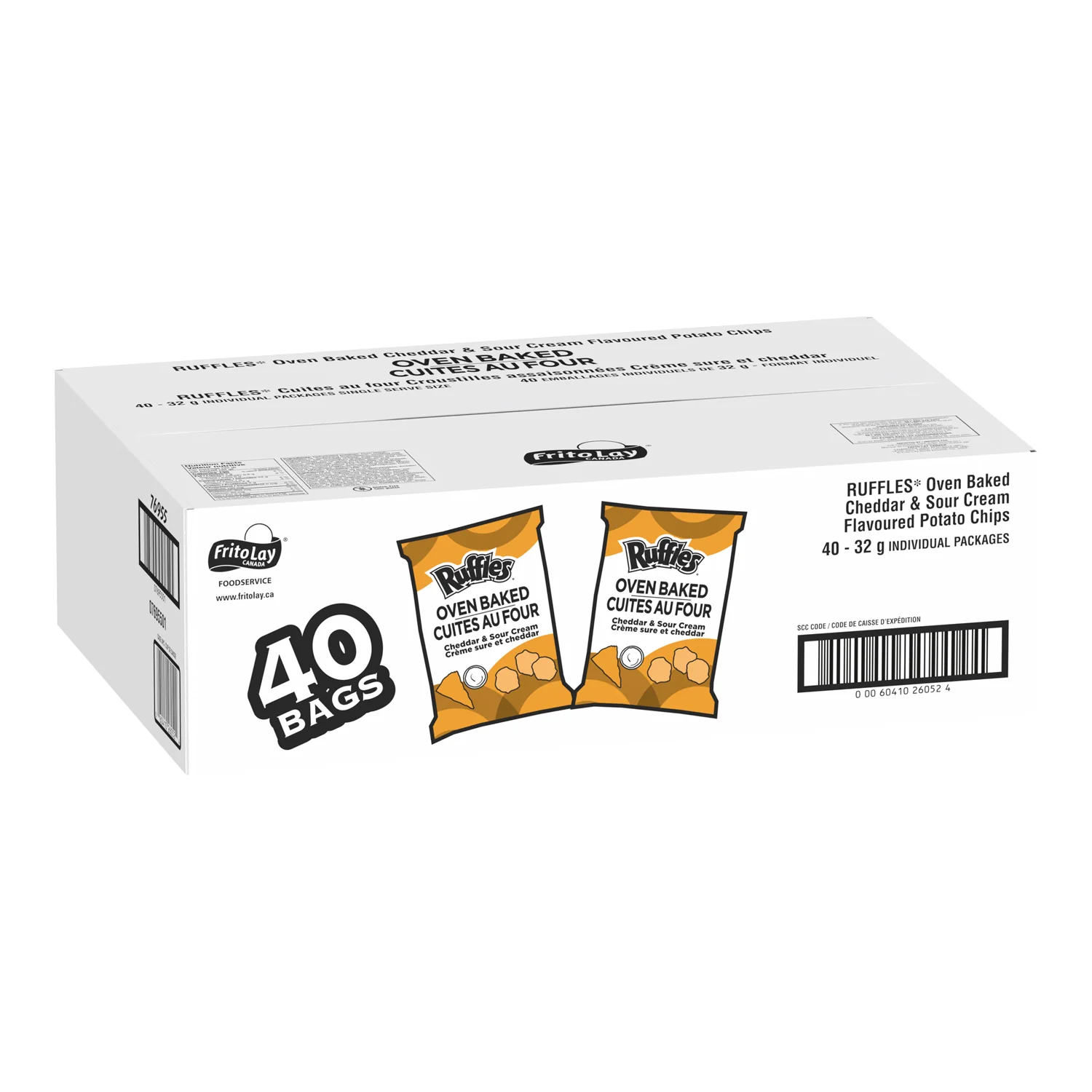 Chip Potato Baked Cheddar Sour Cream - 40 x 32 g - Ruffles - Restaurant and Foodservice Ingredients - Canadian Distribution - Ships Free Within Canada on Orders Above CAD $199 - Image 2