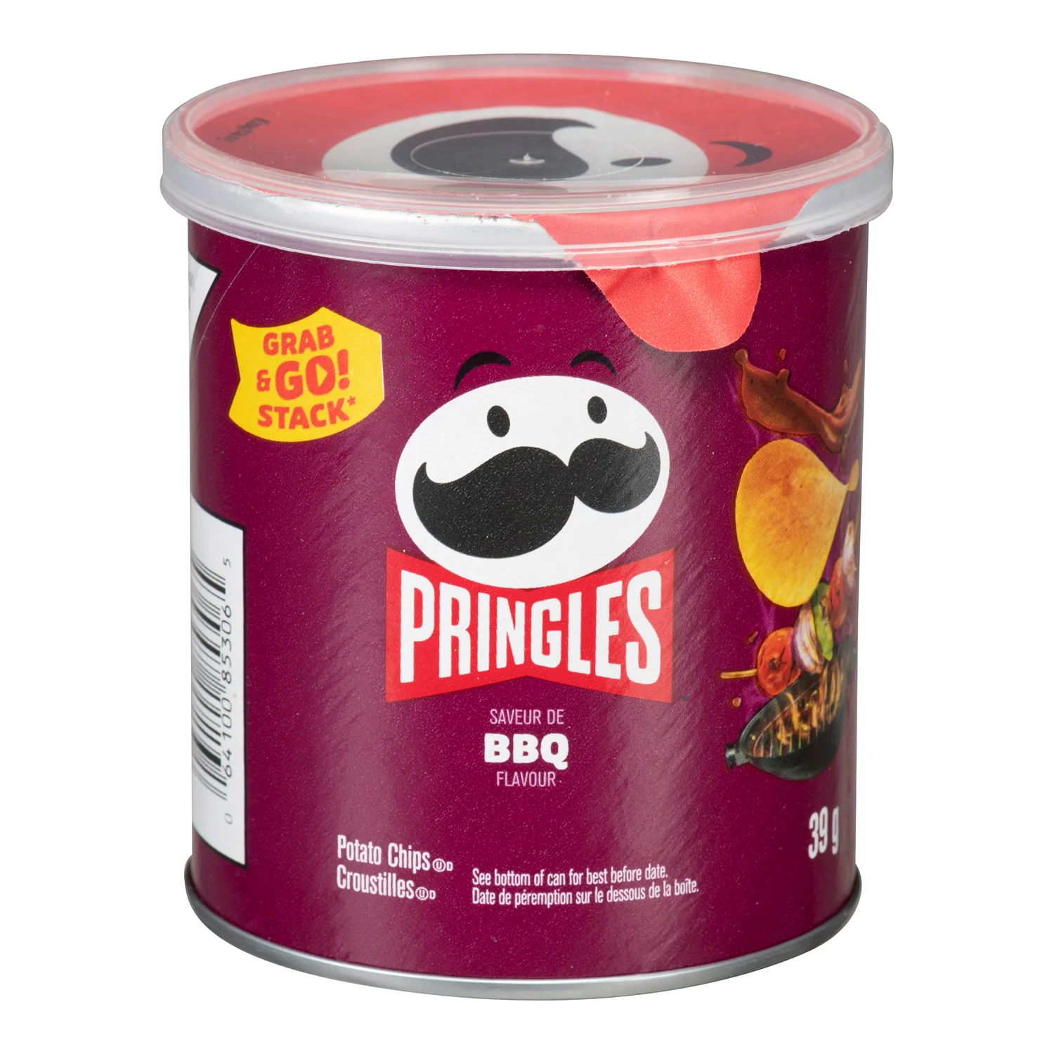 Chip Potato BBQ - 12 x 39 g - Pringle - Restaurant and Foodservice Ingredients - Canadian Distribution - Ships Free Within Canada on Orders Above CAD $199