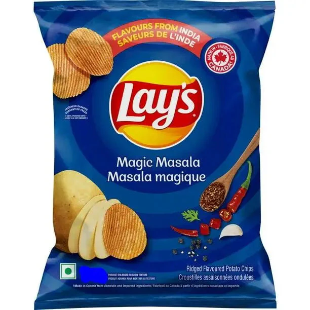 Chip Potato Magic Masala - 40 x 40 g - Lays - Restaurant and Foodservice Ingredients - Canadian Distribution - Ships Free Within Canada on Orders Above CAD $199