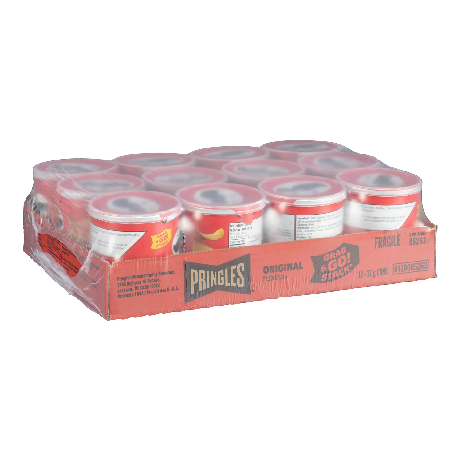 Chip Potato Pringle Original - 12 x 37 g - Pringle - Restaurant and Foodservice Ingredients - Canadian Distribution - Ships Free Within Canada on Orders Above CAD $199 - Image 2