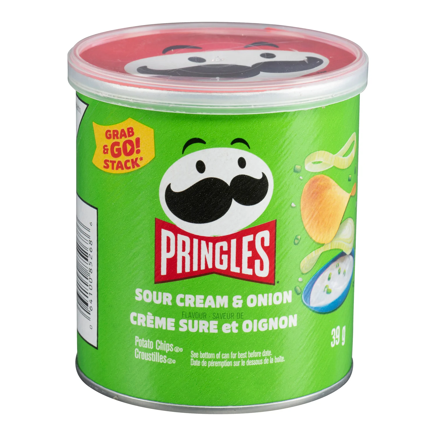 Chip Potato Pringle Sour Cream & Onion - 12 x 39 g - Pringle - Restaurant and Foodservice Ingredients - Canadian Distribution - Ships Free Within Canada on Orders Above CAD $199