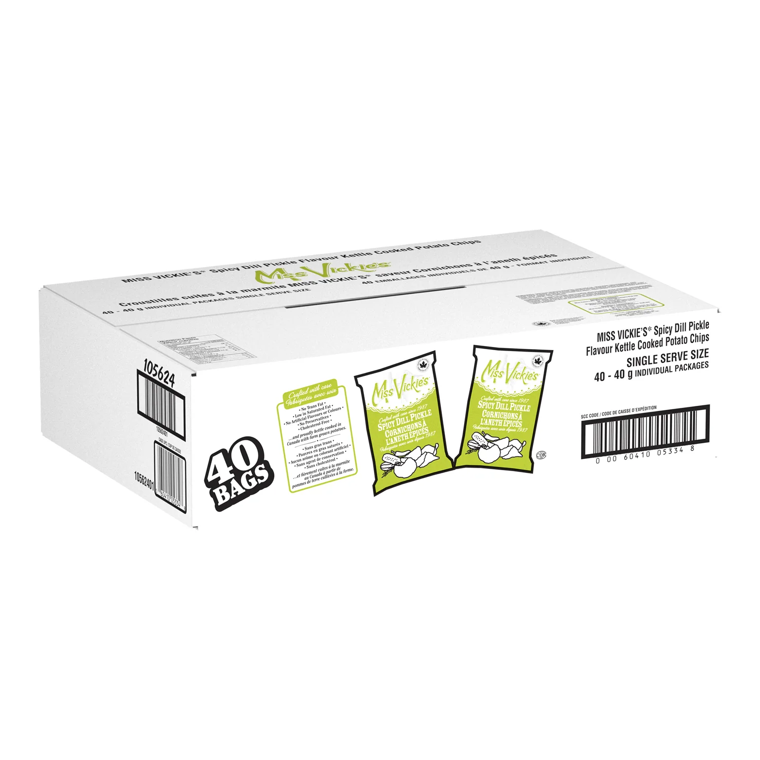 Chip Potato Spicy Dill - 40 x 40 g - Miss Vickies - Restaurant and Foodservice Ingredients - Canadian Distribution - Ships Free Within Canada on Orders Above CAD $199 - Image 2