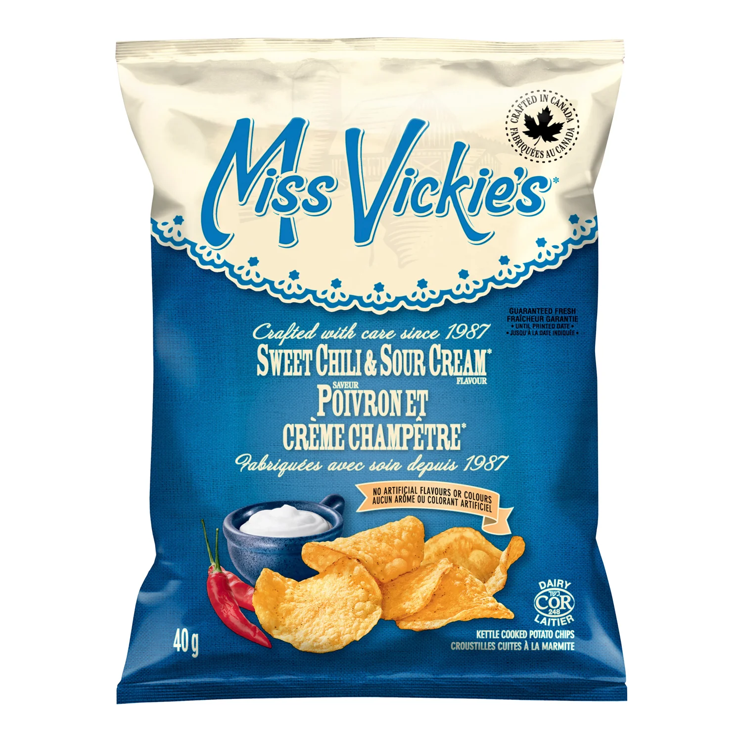 Chip Potato Sweet Chili&Sour Cream - 40 x 40 g - Miss Vickie's - Restaurant and Foodservice Ingredients - Canadian Distribution - Ships Free Within Canada on Orders Above CAD $199 - Image 2