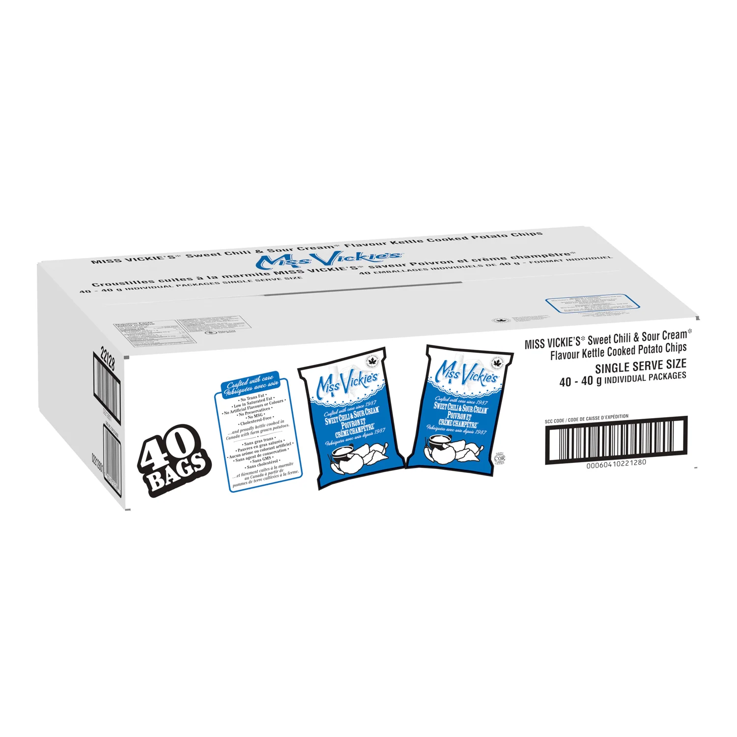 Chip Potato Sweet Chili&Sour Cream - 40 x 40 g - Miss Vickie's - Restaurant and Foodservice Ingredients - Canadian Distribution - Ships Free Within Canada on Orders Above CAD $199 - Image 3