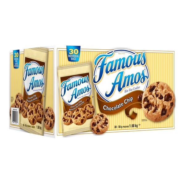 Chocolate Chip Cookies - 120 × 56 g - Famous Amos - Canadian Distribution - Ships Free Within Canada on Orders Above CAD $199 - Image 2