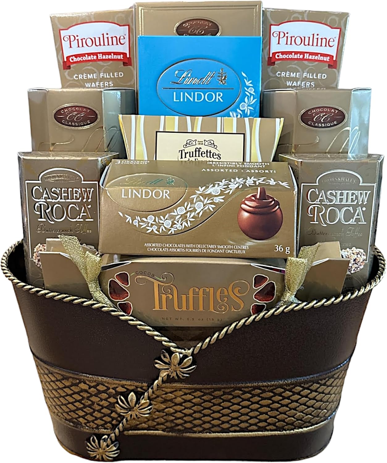 Chocolate Treats Gift Basket - Chocolate Candy Gift Baskets for Special Occasions Christmas Baskets, Birthday Gifts, Graduation Gifts, and Other Events, Gifts for Women and Men - Ships Free Within Canada on Orders Above CAD $199
