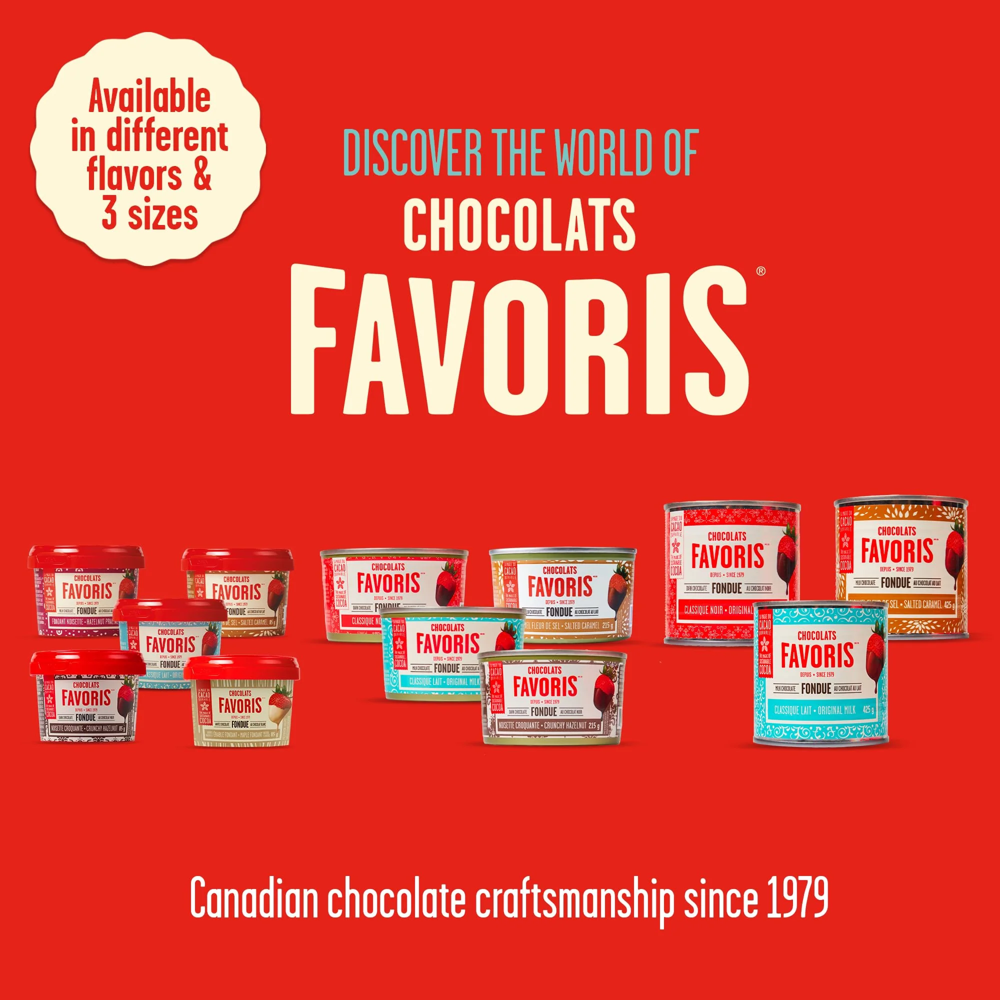 Chocolats Favoris Small Chocolate Fondue (2 x 215 g) – Ready in 15 Minutes - Canadian Distribution - Ships Free Within Canada on Orders Above CAD $199 - Image 2